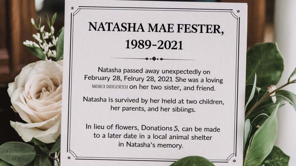 natasha mae fester obituary